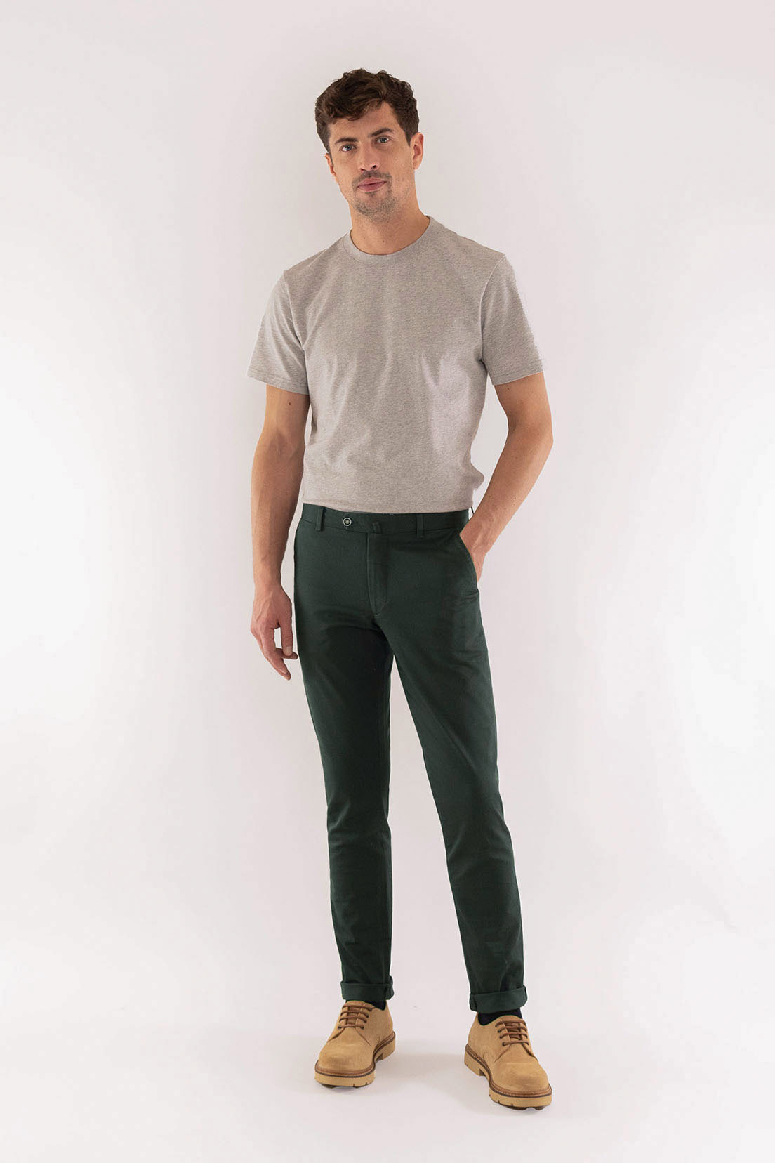 Pantalon Chino Vert Sapin Homme Lepantalon