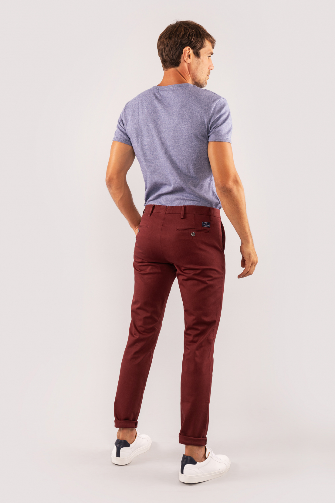 burgundy chinos